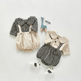 Autumn Co-ords Long-Sleeved Shirt Triangle Strap Rompers Jumpsuit Cute Pumpkin Pants Suit