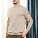The Rock Turtleneck Solid Color Sweater Men's Knitwear Autumn and Winter Undershirt