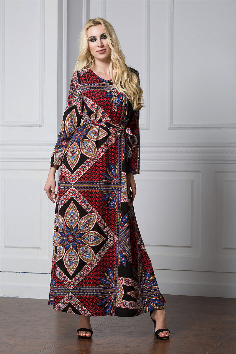 Muslim Women Stylish Kashibo Abaya Muslim Ladies Long Gown Islamic Clothing Jilbab Jalabiya Fashion Maxi Dress Loose Plus Size Vintage Long Sleeve Robe