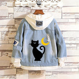 Comic Denim Jacket Anime Clothes Men's Sweater Denim Jacket