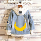 Comic Denim Jacket Anime Clothes Men's Sweater Denim Jacket