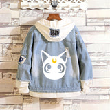 Comic Denim Jacket Anime Clothes Men's Sweater Denim Jacket
