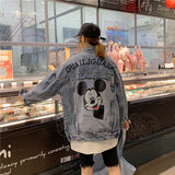 Comic Denim Jacket Embroidered Denim Jacket Spring and Autumn Loose