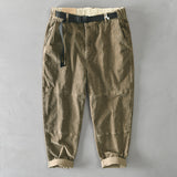 Mens Corduroy Pants Fall Winter Men Cotton Corduroy Solid Color Casual Working Pants