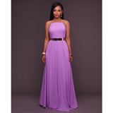 Burgundy Dresses for Wedding Sexy Halter Backless Thin Cross Straps Chiffon Dress for Women