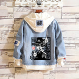 Comic Denim Jacket Men's and Women's Spring and Autumn Denim Jacket