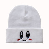 Smiley Face Cap Embroidery Knitted Hat Warm Pullover Cap