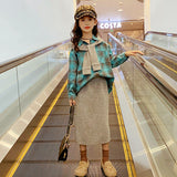 Girls' Suit Children Girls' Autumn Clothes Girl Spring Clothes 2 Piece Set