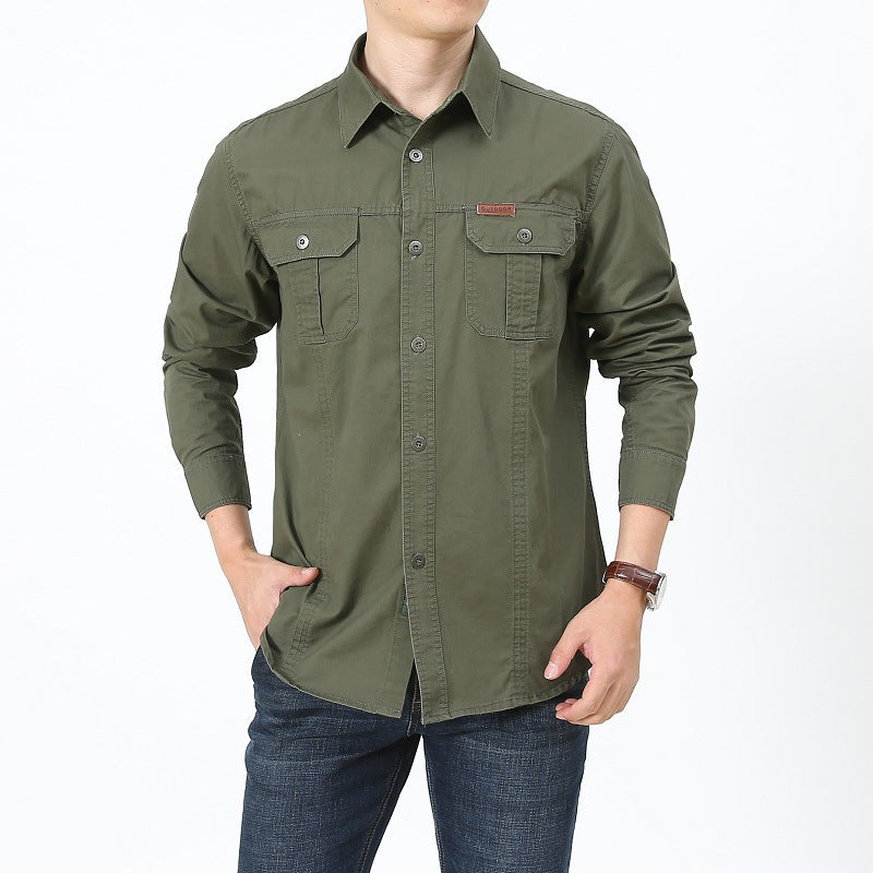 Men Habit Shirts Spring and Autumn Men's Long Sleeves Shirt Autumn