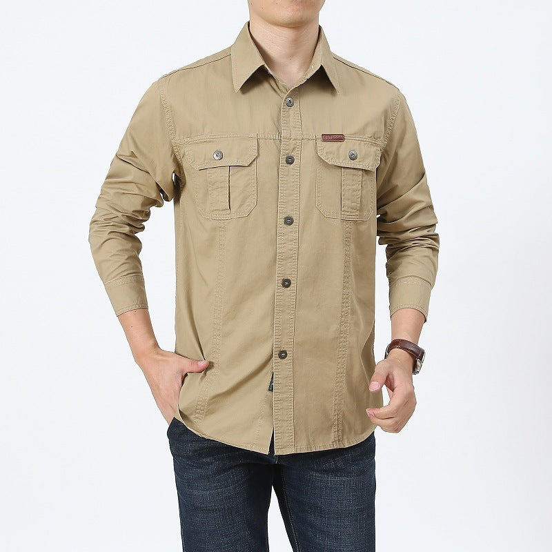Men Habit Shirts Spring and Autumn Men's Long Sleeves Shirt Autumn