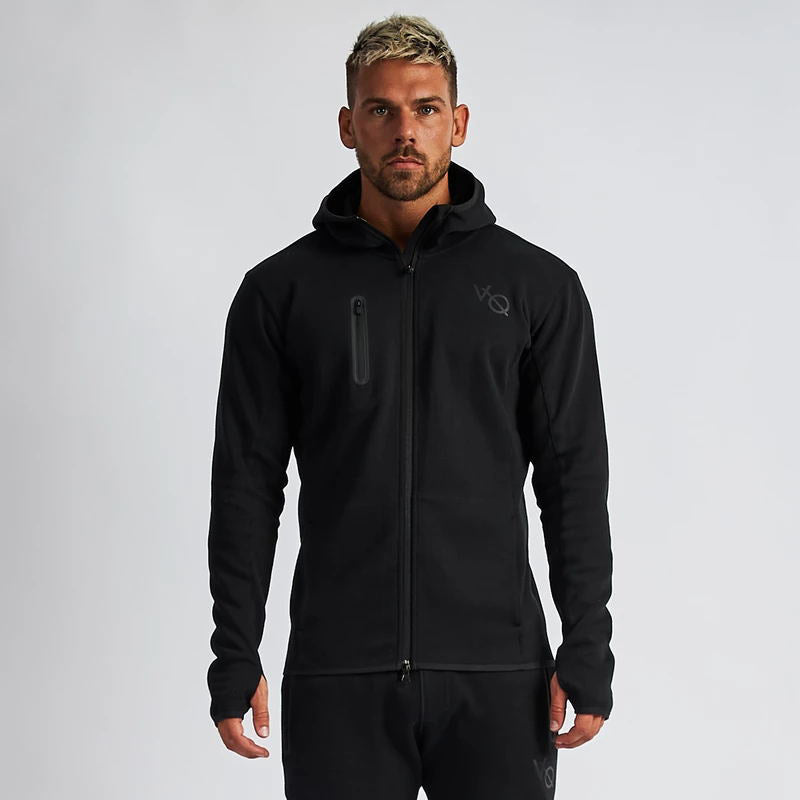 Men Tracksuit Muscle Workout Leisure Training Sweater Hooded Sweatshirt