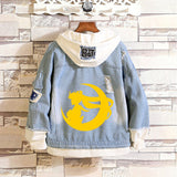 Comic Denim Jacket Anime Clothes Men's Sweater Denim Jacket