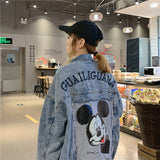Comic Denim Jacket Embroidered Denim Jacket Spring and Autumn Loose