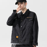 Denim Varsity Jacket Fall Denim Jacket Men's Autumn Loose Denim Jacket
