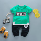 Children Boy Co Ord 2 Piece Set Spring and Summer Short Sleeve Trousers 2 Piece Set