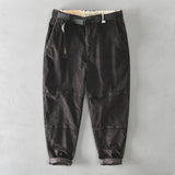 Mens Corduroy Pants Fall Winter Men Cotton Corduroy Solid Color Casual Working Pants