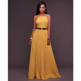 Burgundy Dresses for Wedding Sexy Halter Backless Thin Cross Straps Chiffon Dress for Women