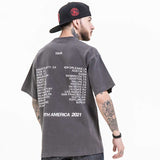 Oversized 90S T Shirt Big Talker Same Style Hip Hop Retro Printed Distressed Short Sleeve T-shirt for Men