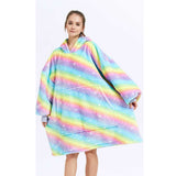 Hoodies Blankets Lambswool Double-Layer Large Size Home Casual Wear Lazy