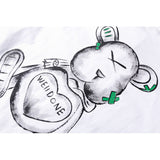 We11 Done T Shirts We11done Logo Green Label Bear Print Summer Casual Men and Women Same Style