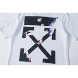 Summer off Ow Back Printed Short Sleeve T-shirt t shirt