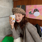 Leopard Fur Hat Beret