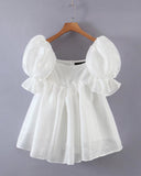 Marilyn Monroe Dress Spring and Summer Women's Clothing Puff Sleeve Dress