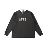 Fear of God Essentials 1977 Rugby Wheat Printed Long-Sleeved Polo Shirt