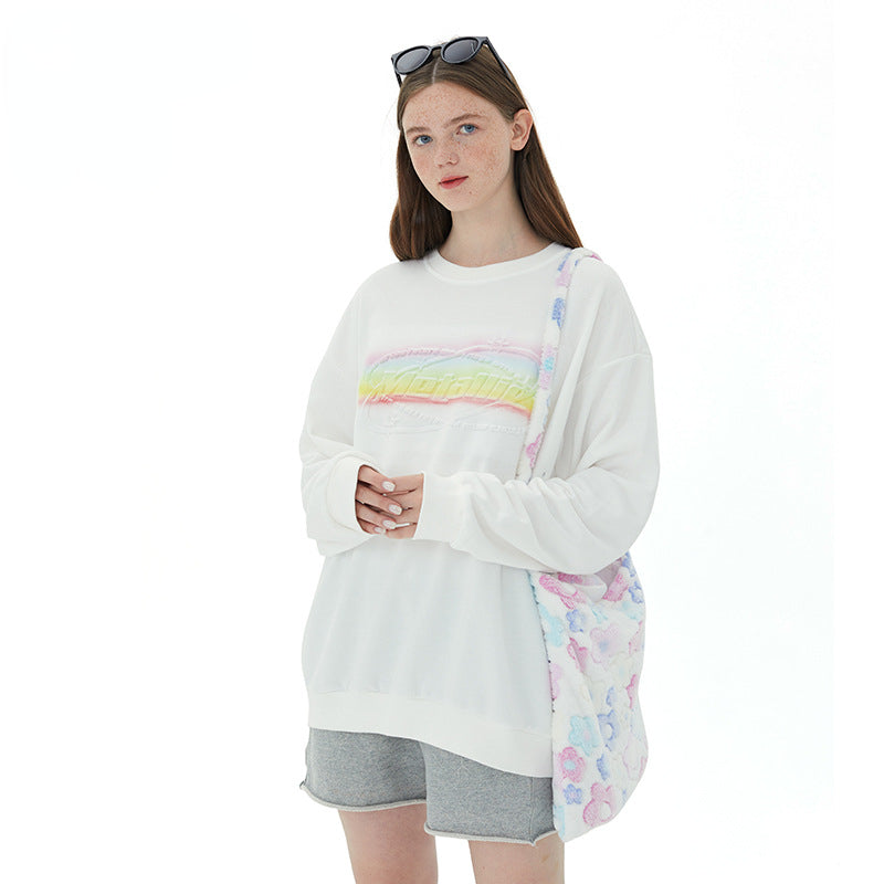 Preppy Aesthetic Sweatshirt Spring and Autumn Sweater Men and Women Crew Neck Casual Loose