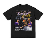 Kobe Shirt Kobe Printed Short-Sleeved T-shirt Vintage Pure Cotton