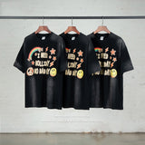 Preppy Aesthetic T Shirt Men's Clothing Summer Printing Short T-shirt Men's