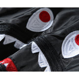 Shark Print Coat Winter Thickened Youth Casual Black Stand-Up Collar Zipper Loose Double-Sided Cotton-Padded Jacket