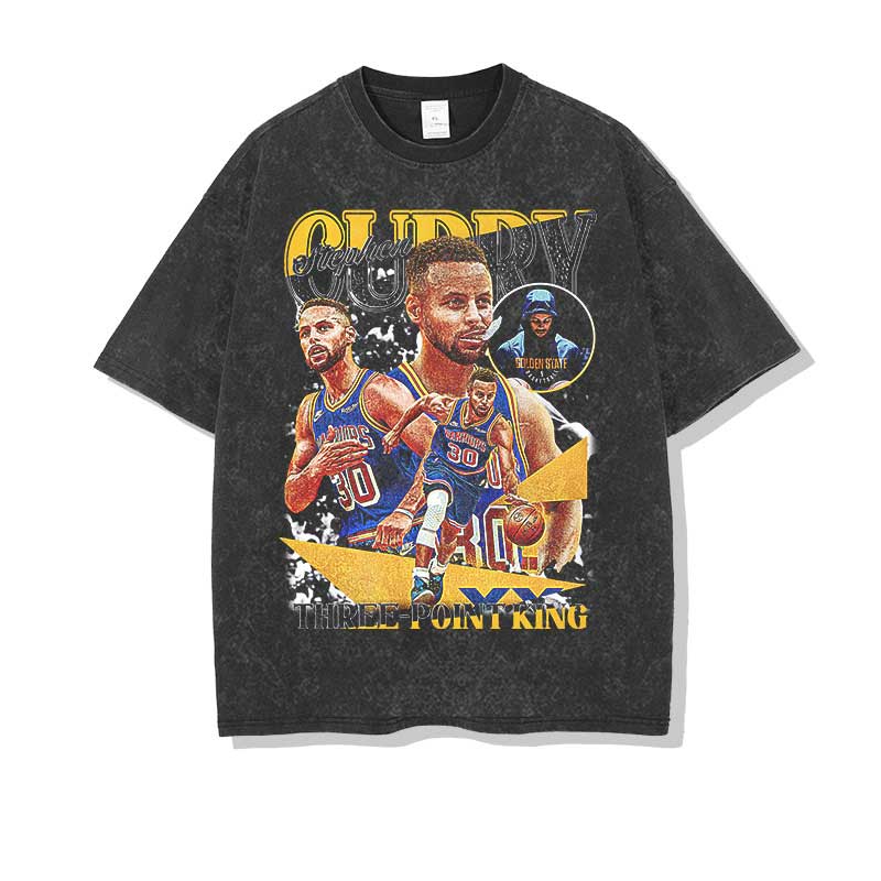 Stephen Curry Shirt Warriors Curry Basketball Details Figures Pattern Printed Short Sleeve T-shirt
