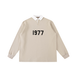 Fear of God Essentials 1977 Rugby Wheat Printed Long-Sleeved Polo Shirt