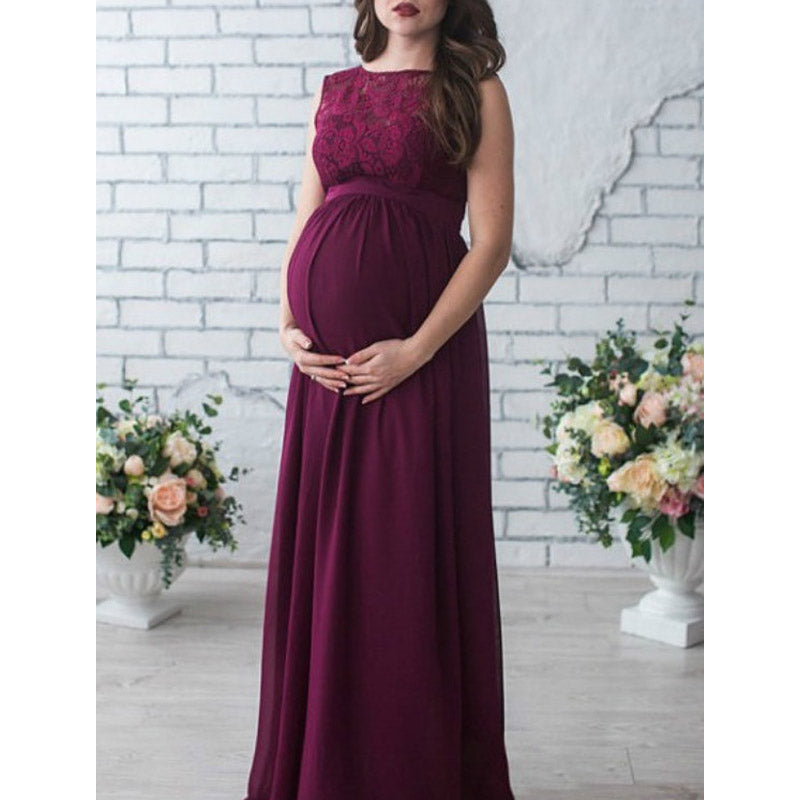 Maternity Clothes Dress Maternity Sexy Loose Trailing Jumpsuit Sleeveless Maternity Dress