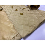 Slim Fit Tied Double Breasted Diamond Lattice Long Cotton Coat Coat