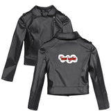 Graphic Leather Jacket Women's Tony Lopez Peripheral Printed Street Fashion Casual Women's Leather Coat