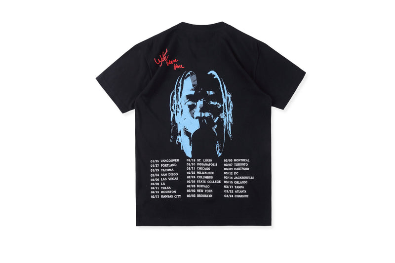 Travis Scott Astroworld Shirt Travis Scott Printed round Neck Short Sleeve