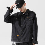 Denim Varsity Jacket Fall Denim Jacket Men's Autumn Loose Denim Jacket