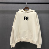 Fog Fear of God Essentials Hoodie Letter Embroidery Hoodie Terry Hooded Loose Pullover Sweatershirt