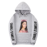 Men Graphic Hoodie Charli D'Amelio Surrounding Teenagers Urban Hooded Men's Women's Pullover