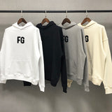 Fog Fear of God Essentials Hoodie Letter Embroidery Hoodie Terry Hooded Loose Pullover Sweatershirt