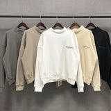 Fog Fear of God Essentials Sweatshirt Polyline Reflective Letters High Street Loose Turtleneck Sweater