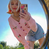 Preppy Aesthetic Sweater Coat Women's Autumn Loose Short Sweater