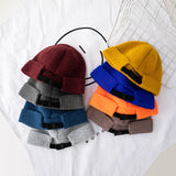Toboggan Hat Skullcap Male Knitted Hat Female Autumn and Winter Male Winter