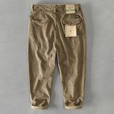 Mens Corduroy Pants Fall Winter Men Cotton Corduroy Solid Color Casual Working Pants