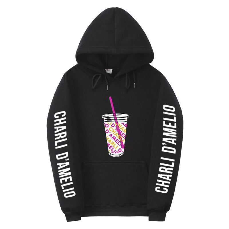 Men Graphic Hoodie Charli D'Amelio Surrounding Teenagers Urban Hooded Men's Women's Pullover