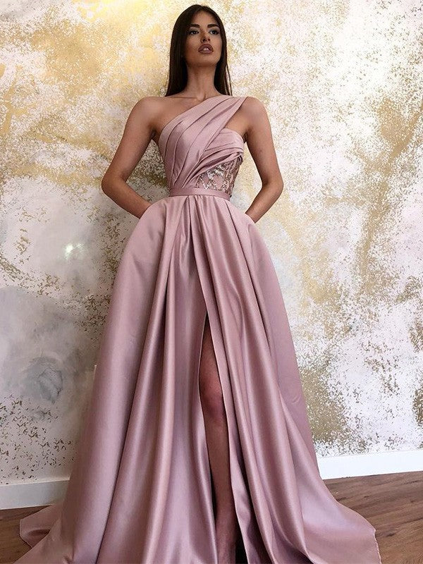Mauve Dress Autumn and Winter Sexy Split Sloping Shoulder Dress Long Dress Evening Dress