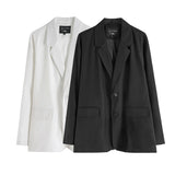 Men's Casual Suit Man Blzer Blazer Men's Street BF Dark Style Suit Loose Cool Long Sleeve Jacket