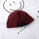 Toboggan Hat Skullcap Male Knitted Hat Female Autumn and Winter Male Winter